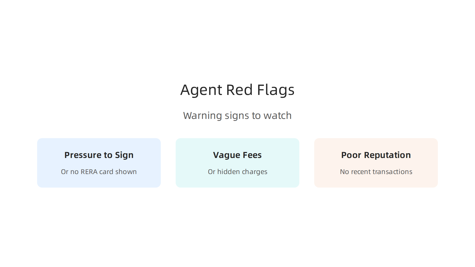 Warning signs to watch out for when selecting a real estate agent in Dubai.
