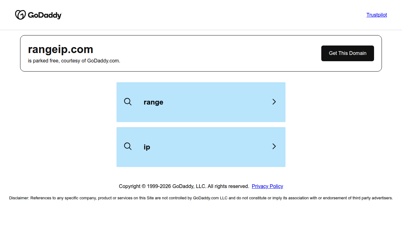 Screenshot of Range International Property Investment's official website, detailing their services and market focus.