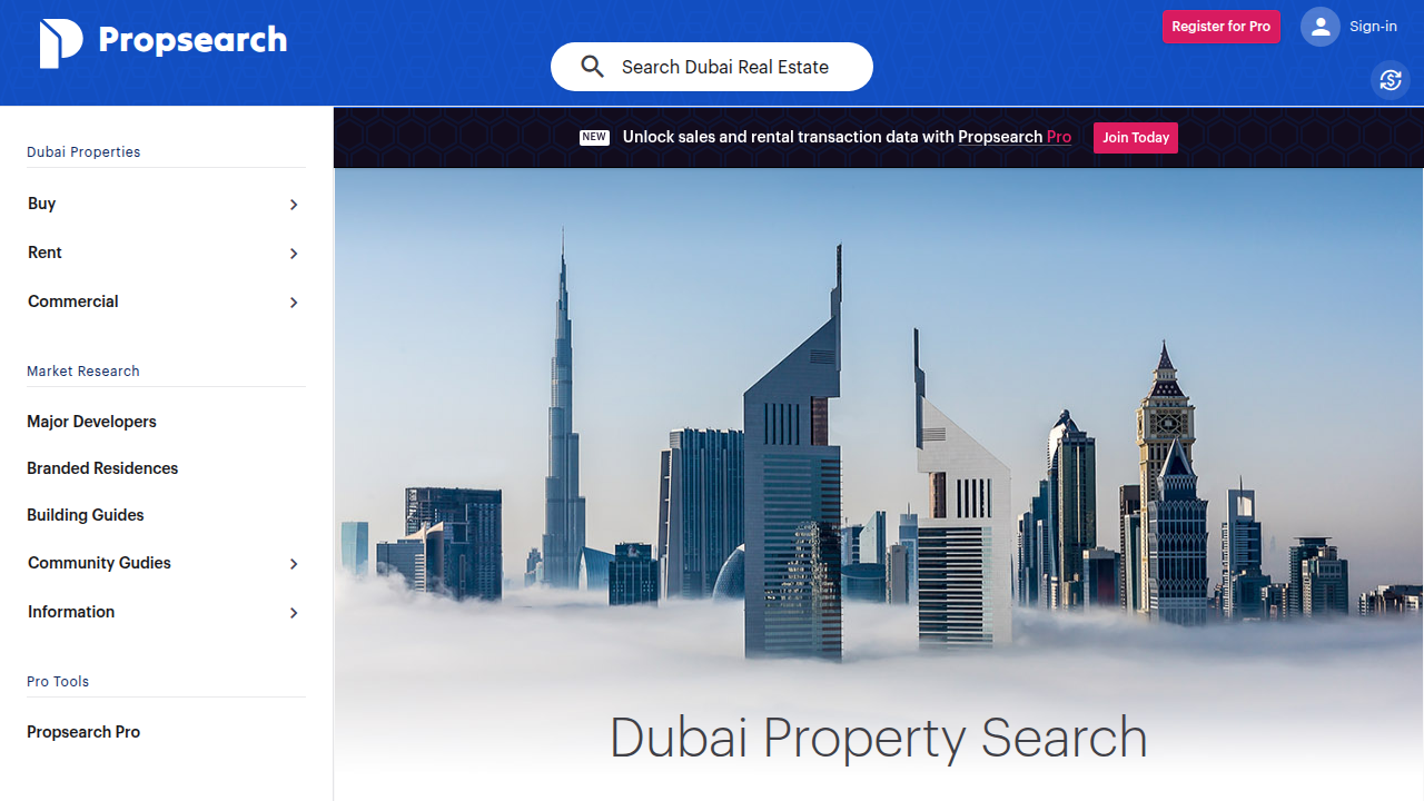Explore property details and building information on Propsearch, a key resource for Dubai real estate.