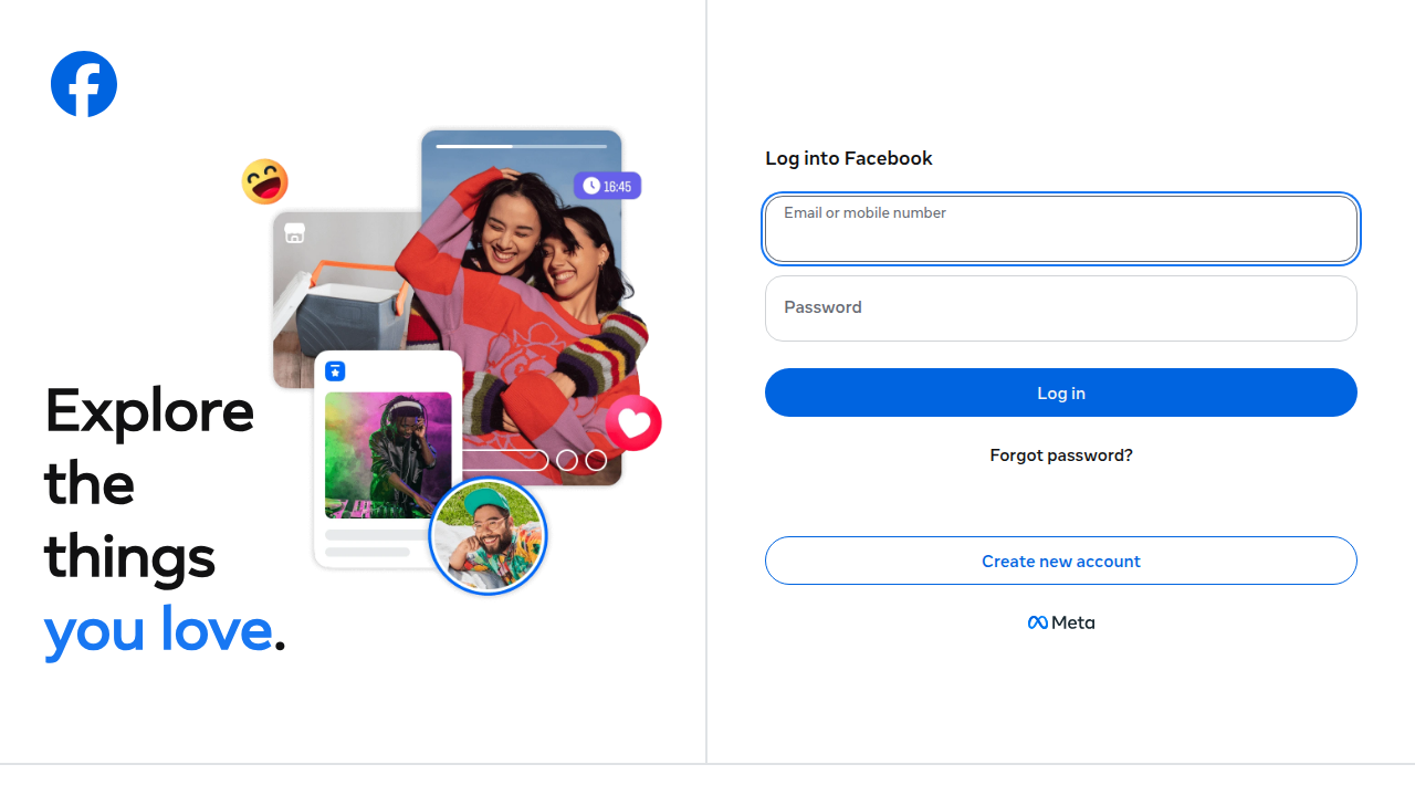 Screenshot of Facebook's homepage, highlighting its role in fostering community engagement through groups for real estate marketing.