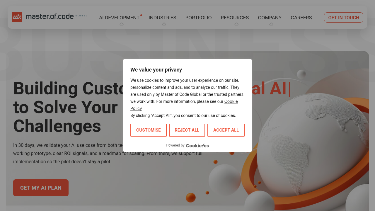 Discover AI and chatbot solutions for real estate on the Master of Code Global website.