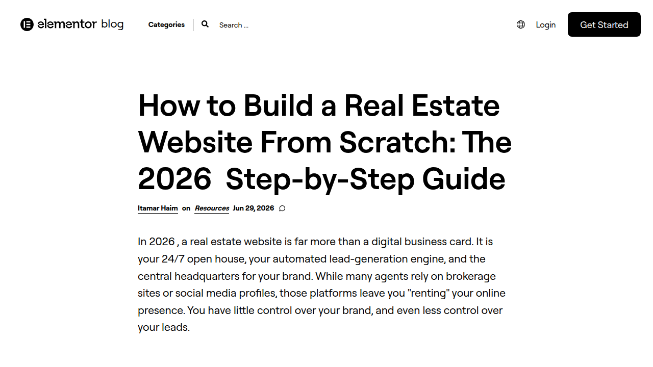 A guide on building a real estate website from scratch, highlighting key features.