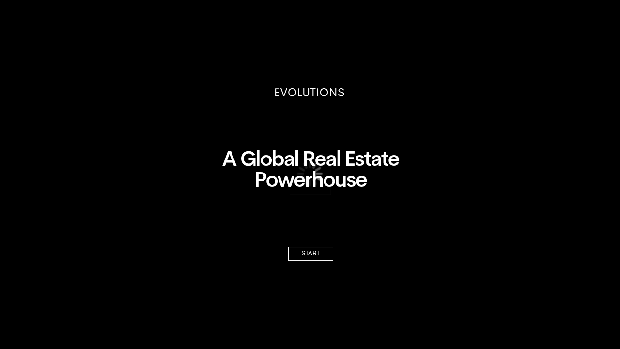 Screenshot of Evolutions.ae, a digital marketing and real estate insights platform.